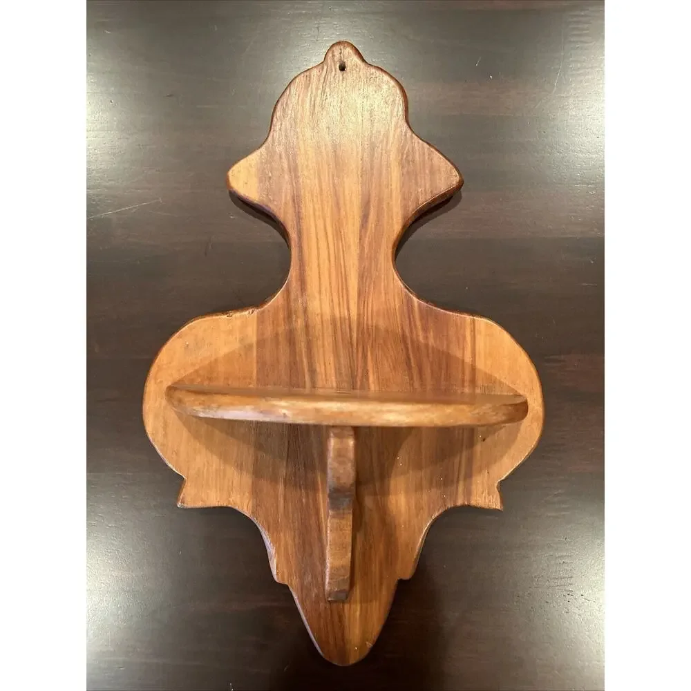VTG Wall Sconce Shelf Corbel Showcase Wood Wall Display Decorative
